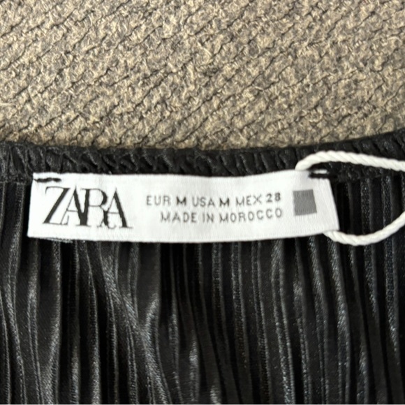 NWT ZARA Ruffled Pleated Blouse Sz M Goth Fairy Witchy - Picture 12 of 15